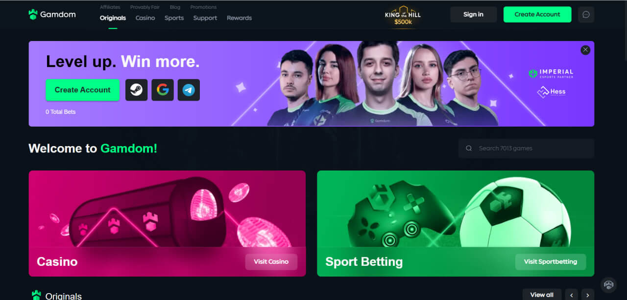 Gamdom Website